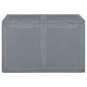 Boîte de rangement de jardin gris PP rotin 180 L 