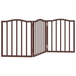 Barrière pour chien pliable 3 panneaux 150 cm bois de peuplier 