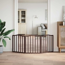 Barrière pour chien pliable 3 panneaux 150 cm bois de peuplier 