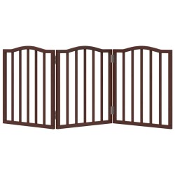 Barrière pour chien pliable 3 panneaux 150 cm bois de peuplier 