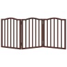 Barrière pour chien pliable 3 panneaux 150 cm bois de peuplier 