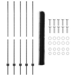 Poteaux de clôture 10 pcs U-Channel Gris 150 cm Acier 
