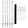Poteaux de clôture 10 pcs U-Channel Gris 150 cm Acier 