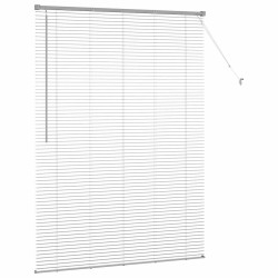 Store de Fenêtre avec des rideaux Autre Argenté 80 x 130 cm Aluminium 