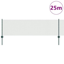 Poteaux de clôture 11 pcs U-Channel Vert 60 cm Acier 