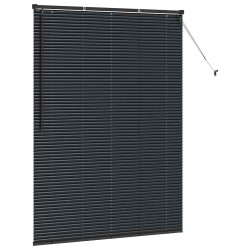 Store de Fenêtre avec des rideaux Autre Noir 80 x 130 cm Aluminium 