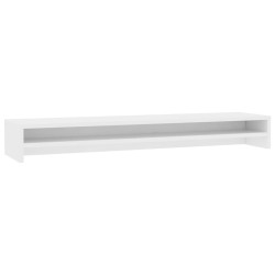 Support de moniteur Blanc 100 x 24 x 13 cm Bois d'ingénierie 
