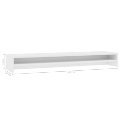 Support de moniteur Blanc 100 x 24 x 13 cm Bois d'ingénierie 