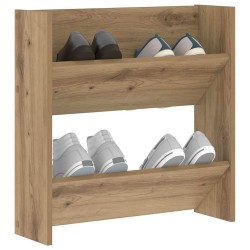 Cabinets à chaussures muraux chêne artisanal 60 x 18 x 60 cm 