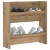 Cabinets à chaussures muraux chêne artisanal 60 x 18 x 60 cm 