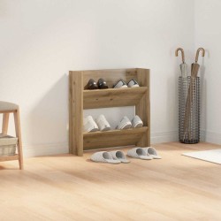 Cabinets à chaussures muraux chêne artisanal 60 x 18 x 60 cm 
