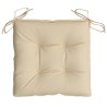 Coussins de chaise lot de 4 beige 40x40x7 cm tissu oxford 