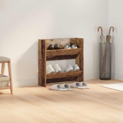 Cabinets à chaussures muraux Vieux bois 60 x 18 x 60 cm 