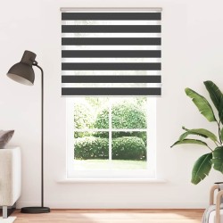 Store zèbre noir 130x200 cm largeur du tissu 125,9 cm polyester 