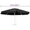 Tissu de remplacement pour parasol d'extérieur Noir 610 cm 