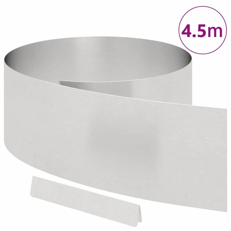 Bordure de jardin Argent 450 x 25 cm Acier inoxydable 