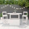 Table de jardin blanc 100x50x75 cm bois massif de pin 