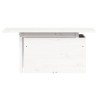 Table de jardin blanc 100x50x75 cm bois massif de pin 