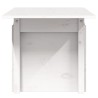 Table de jardin blanc 100x50x75 cm bois massif de pin 