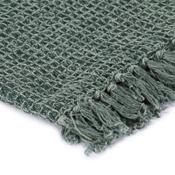 Couverture Coton 160 x 210 cm Vert foncé  