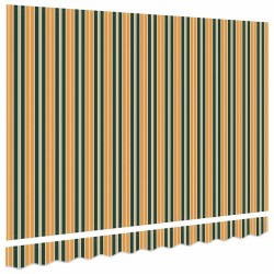 Tissu de remplacement pour auvent pour cadre de 3x2.5 m vert et jaune 