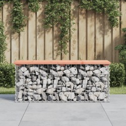 Banc jardin design gabion 103x31,5x42 cm bois massif de douglas 