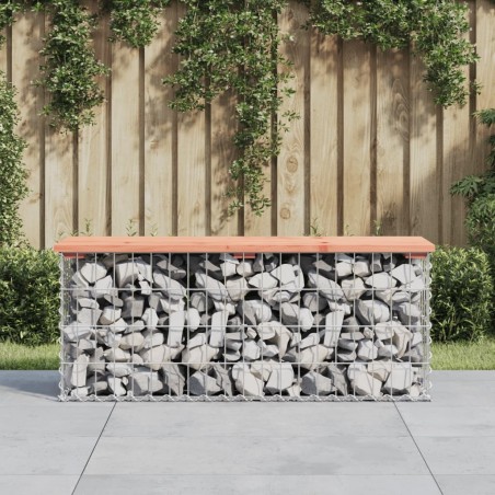Banc jardin design gabion 103x31,5x42 cm bois massif de douglas 