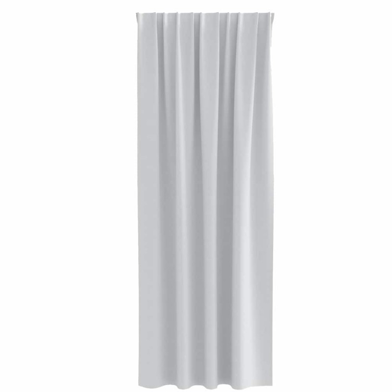 Rideaux avec des rideaux 2 pcs Gris pâle 260 x 140 cm Polyester 