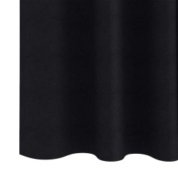 Rideaux avec des rideaux 2 pcs Noir 260 x 140 cm Polyester 