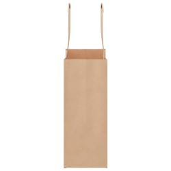 Sacs en papier 250 pcs avec poignées marron 15x8x21 cm 