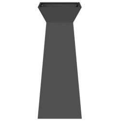 Porte-plante colonne avec bol noir, dimensions 40x40x100 cm, en acier. 