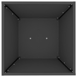 Porte-plante colonne avec bol noir, dimensions 40x40x100 cm, en acier. 