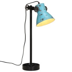 Lampe de bureau 25 W bleu délavé 15x15x55 cm E27 