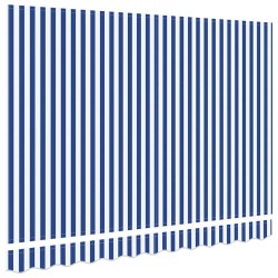 Tissu de remplacement d'auvent pour cadre de 2,5 x 2 m - Bleu et blanc 