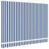 Tissu de remplacement d'auvent pour cadre de 2,5 x 2 m - Bleu et blanc 