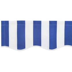 Tissu de remplacement d'auvent pour cadre de 2,5 x 2 m - Bleu et blanc 