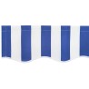 Tissu de remplacement d'auvent pour cadre de 2,5 x 2 m - Bleu et blanc 