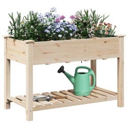 Jardinier avec grilles 115x59x76 cm en bois massif de sapin 