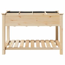 Jardinier avec grilles 115x59x76 cm en bois massif de sapin 