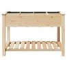 Jardinier avec grilles 115x59x76 cm en bois massif de sapin 