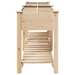 Jardinier avec grilles 115x59x76 cm en bois massif de sapin 