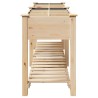 Jardinier avec grilles 115x59x76 cm en bois massif de sapin 