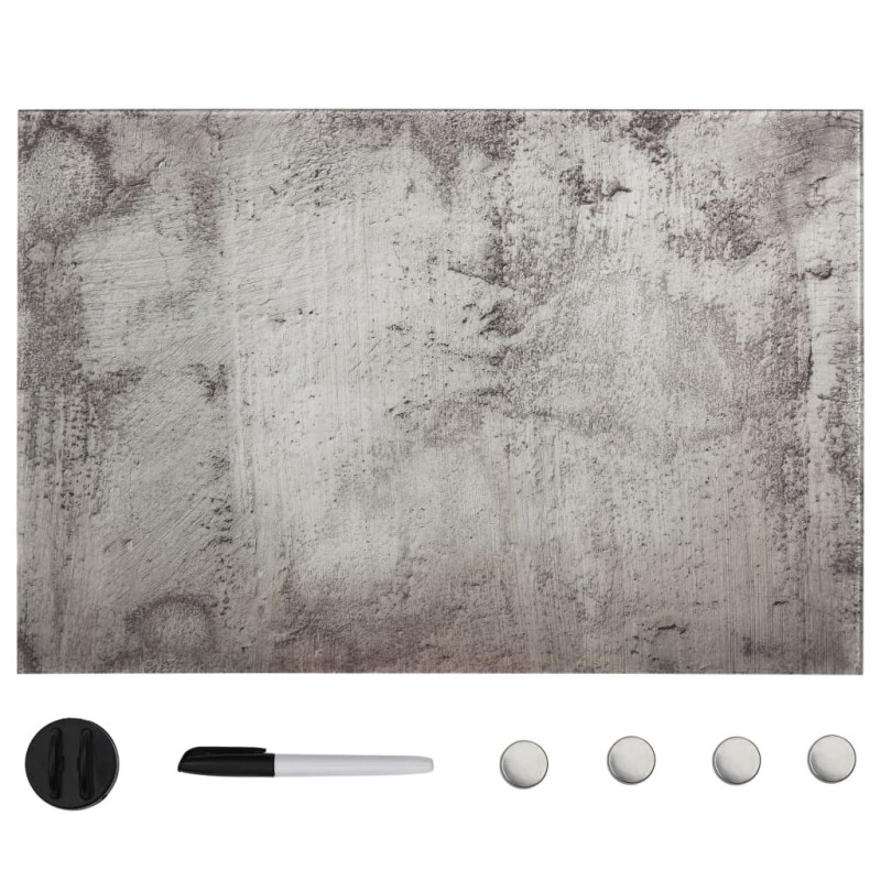 Tableau noir magnétique mural Verre 60x40 cm 
