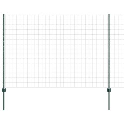 Clôture Euro avec supports verts 1,5x10 m en acier 