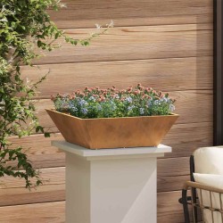 Jardinière Bowl 50x50x15 cm en acier corten 