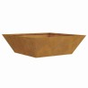 Jardinière Bowl 50x50x15 cm en acier corten 