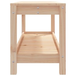 Banc de jardin 108x35x45 cm bois massif de pin 