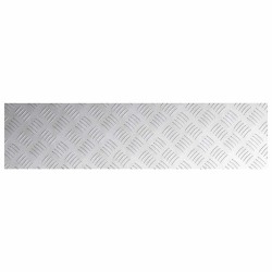 Plaques en aluminium à motif en damier 4 pcs Antidérapantes 100x25 cm 