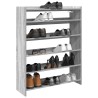 Étagère à chaussures sonoma gris 80x25x100 cm bois d'ingénierie 
