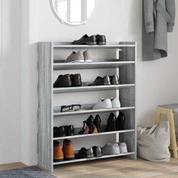 Étagère à chaussures sonoma gris 80x25x100 cm bois d'ingénierie 